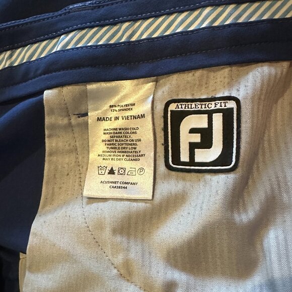 FootJoy men's golf pants, rich royal blue, 38" x 30", great used condition! - Picture 2 of 6